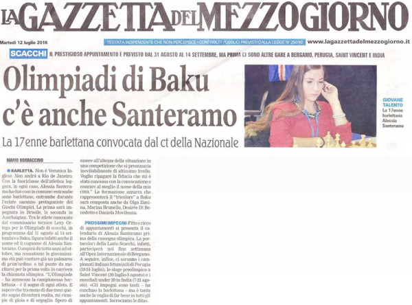 Santeramo_Alessia_Baku_2016_Gazzetta_Mezzogiorno