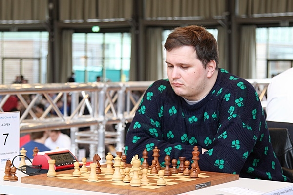 Andrey Sumets, Numero Uno del Tabellone. Foto GRENKE Chess Open