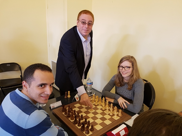 il Numero Uno del Tabellone Amin Bassem ipegnato con la francese Anaelle Afraoui