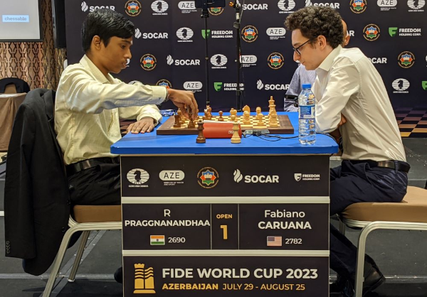 Caruana-Pragg WC 23 chessbase india